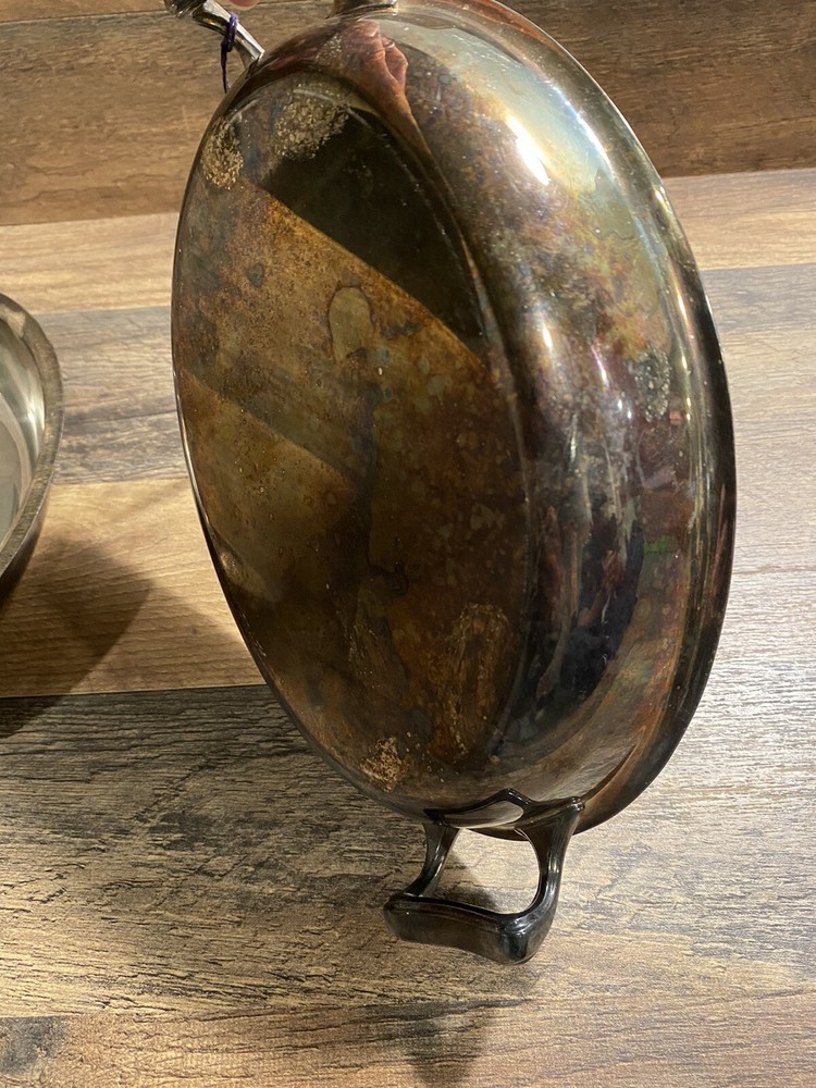 Ketstoneware Silver Plate Covered Serving Casserole Dish