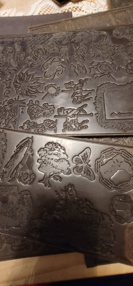 Vintage Wooden Stamp Plates