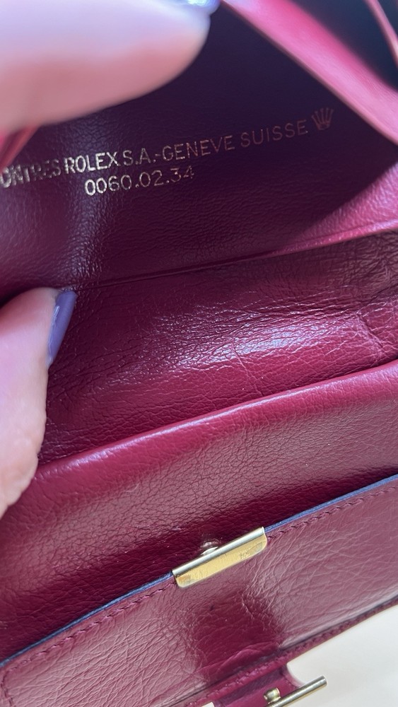 Vintage Rolex Red Leather Wallet