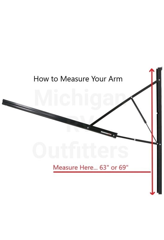 63 1/2" Outer Shell for LCI Solera 3000 Series 69" RV Awning Arm Front Channel