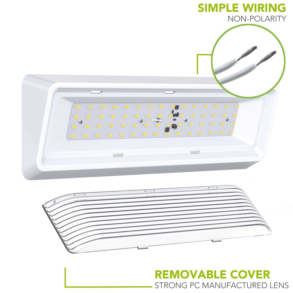 RV XL LED Porch Light camper RV trailer 60 LED exterior WHT 12 inch