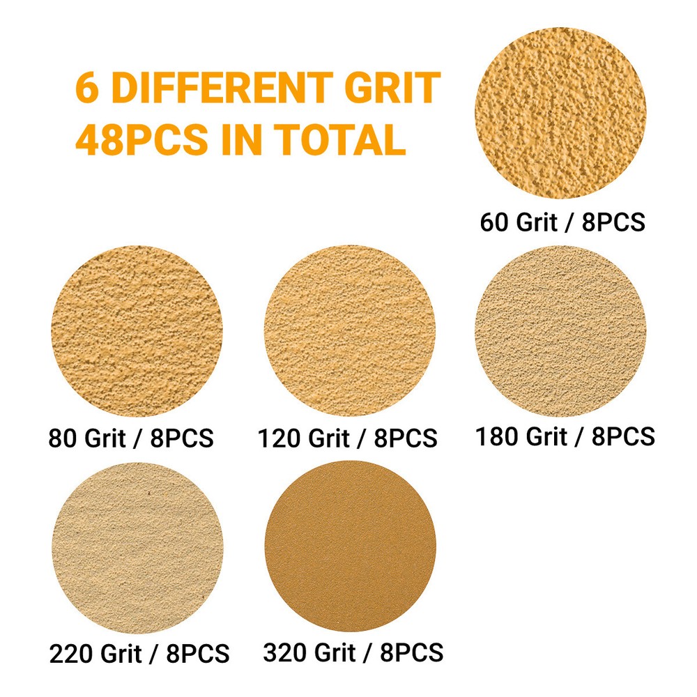 60-320 Grit Oscillating Multi-Tool Hook Loop Triangle Sanding Pads Sandpaper