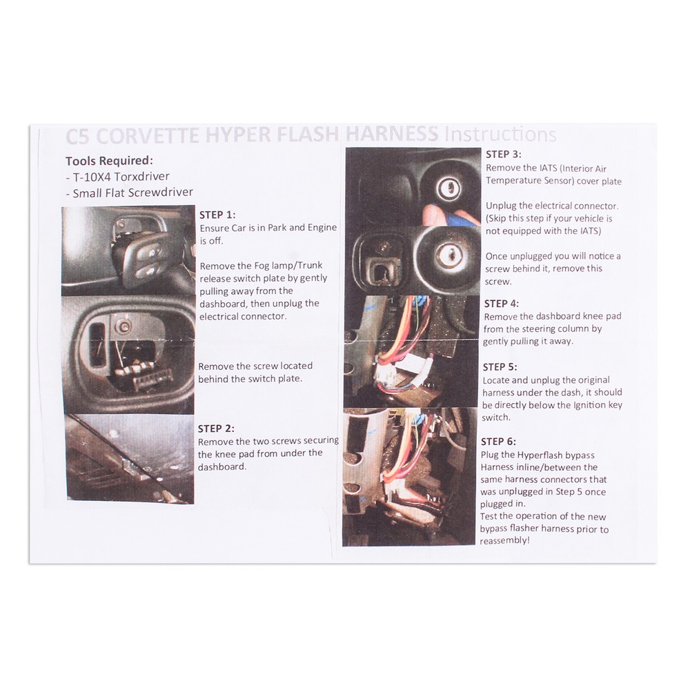 LED Bypass Flash Harness C5HFH Replace for Corvette Envy C5 1997-2004