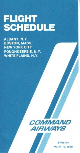 Command Airways timetable 1980/03/16