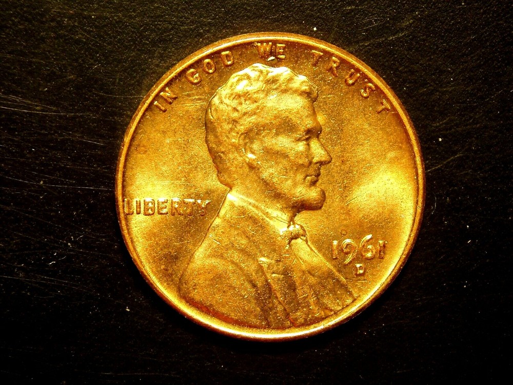 1961-D ONE UNC LINCOLN MEMORIAL CENT #13