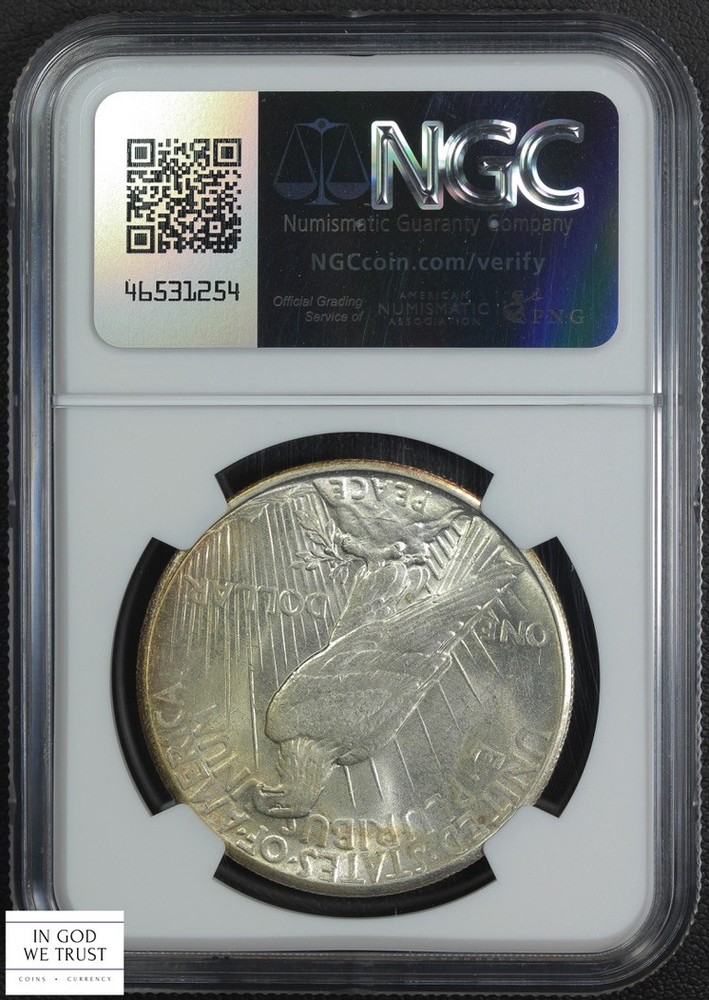 1927 Peace Silver Dollar $1 NGC MS 62