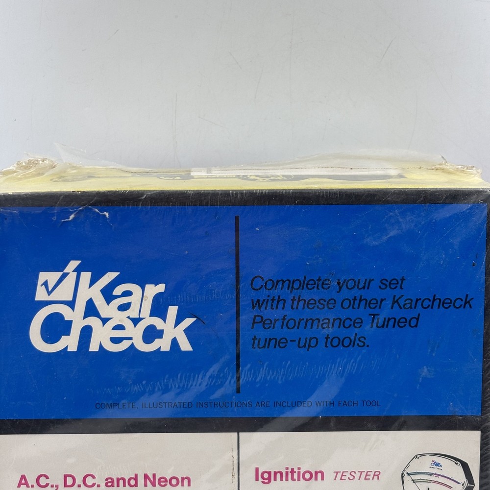Vtg Kar Check Mini Engine Analyzer Model 2095 Tachometer Dwell Meter Volts NIB
