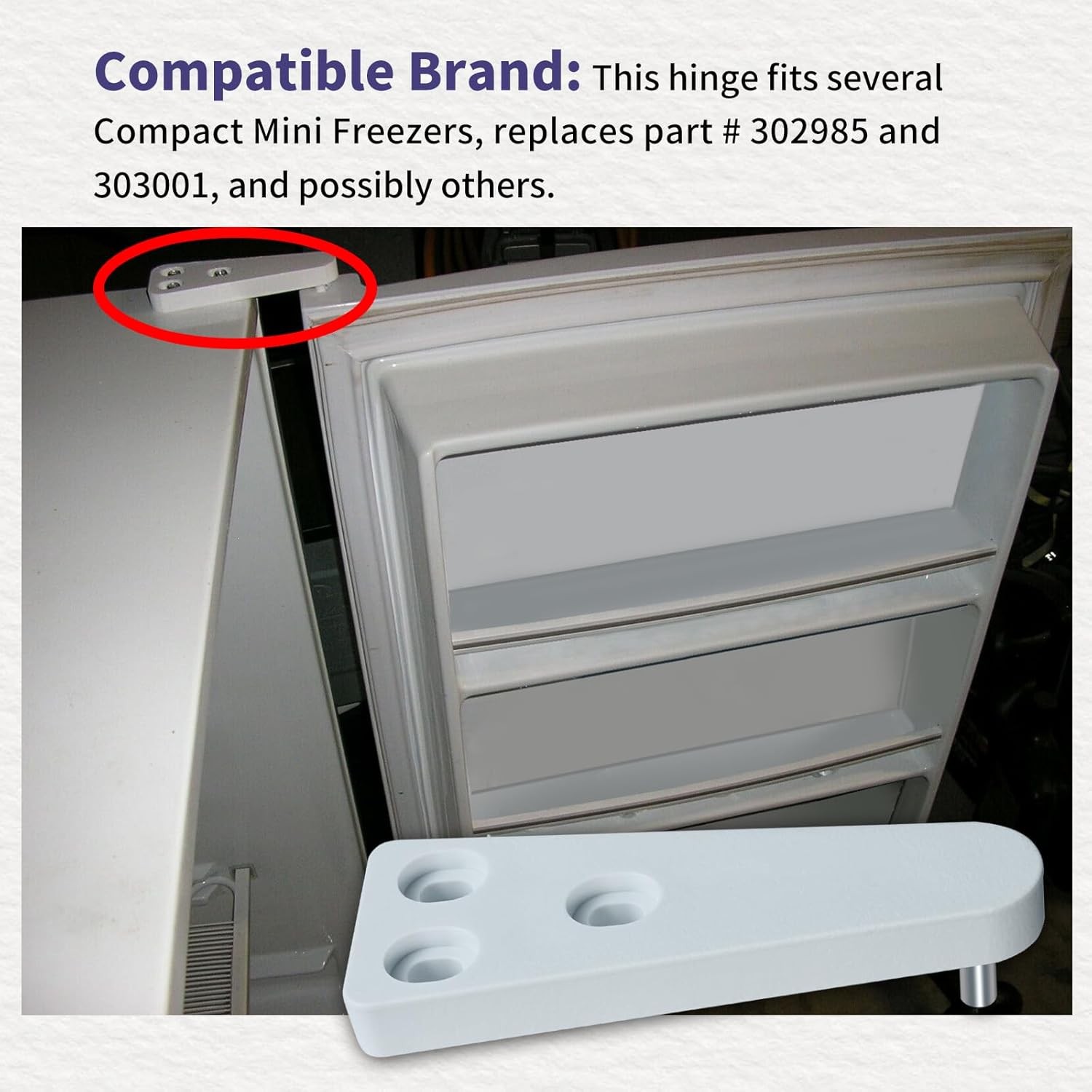 302985 & 303001 Mini Compact Freezer Top Hinge Compatible with Kenmore...