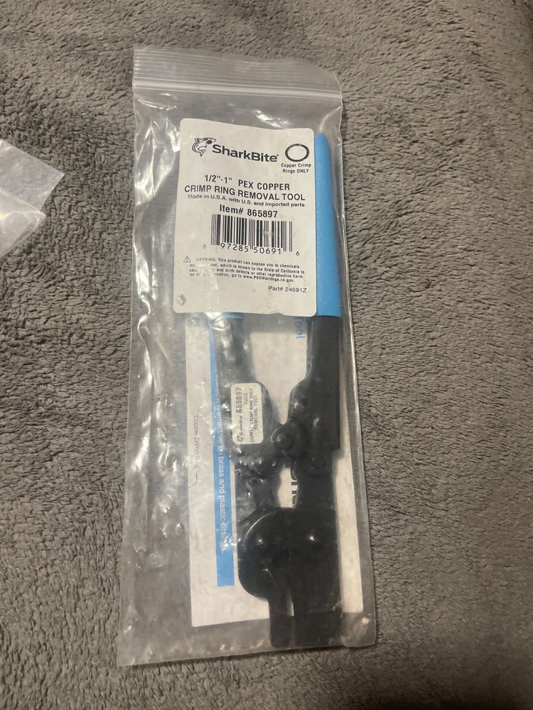 sharkbite crimp ring removal