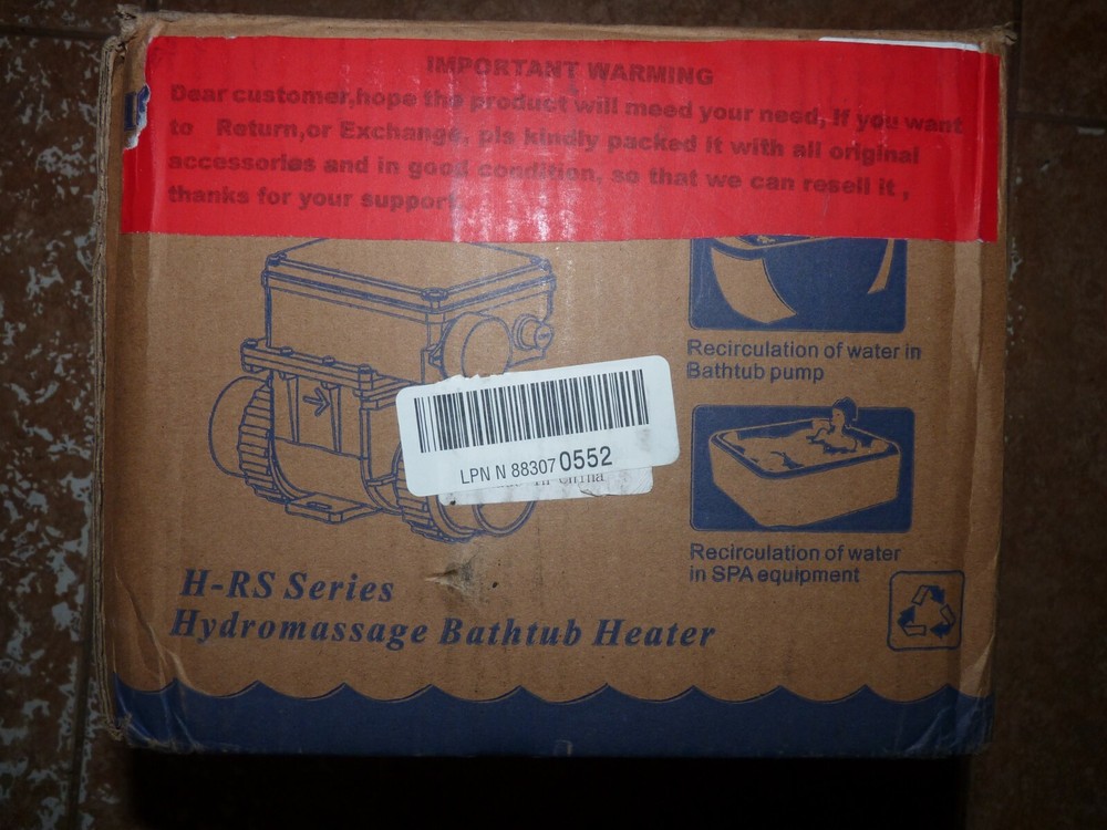 Hydromassage Pool & Bathtub Heater LX  H20-RS1