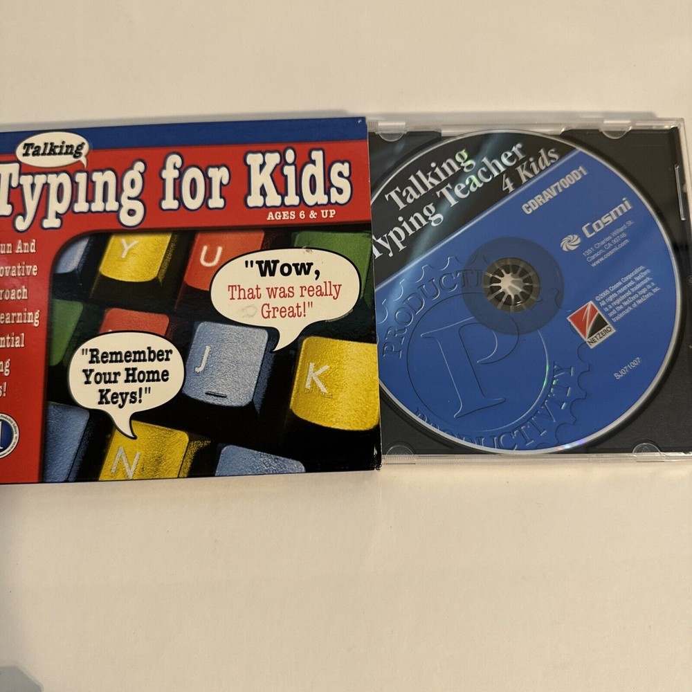 Talking Typing for Kids CD Software