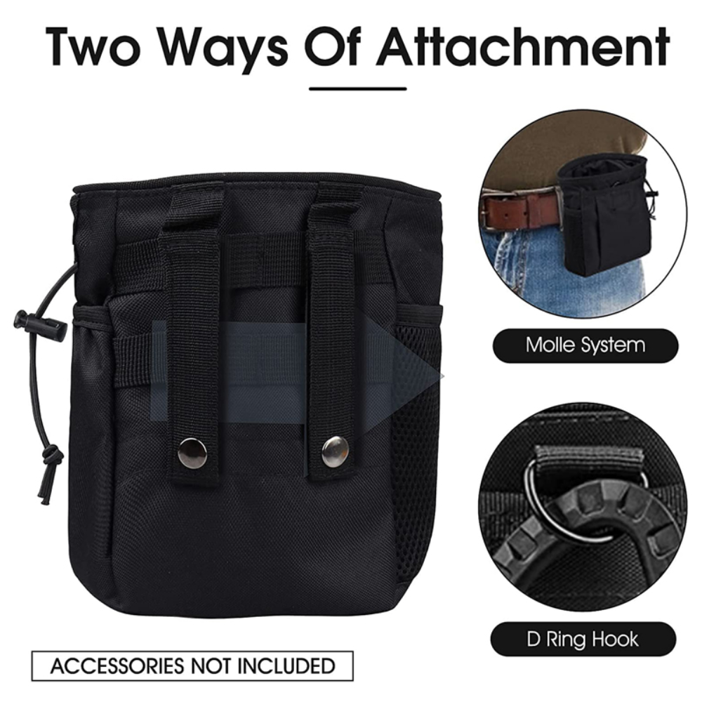Tactical Folding Dump Pouch Utility Tool Bag Molle Drawstring Magazine Pouch