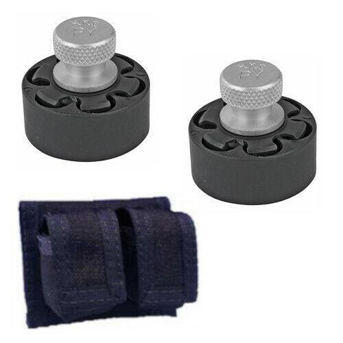 HKS Speed loader 357 Magnum & 38 Special Colt Python Officer's - 2 Pack w/ Pouch