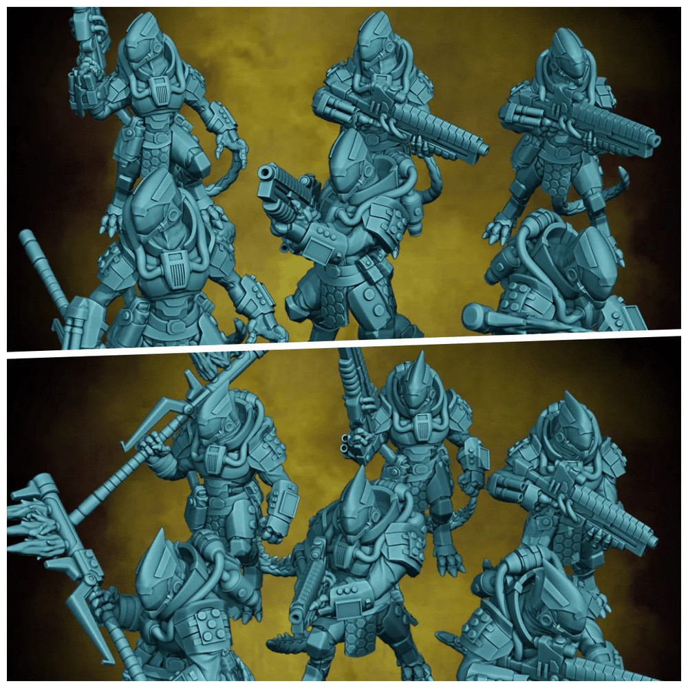 Sci Fi Lizardmen Miniature
