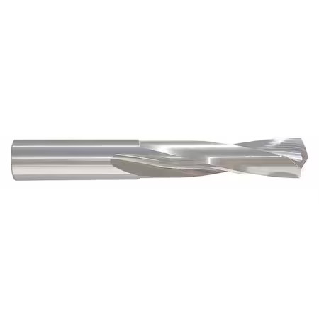Screw Machine Drill Bit, #30 Size, 135  Degrees Point Angle, Solid Carbide,