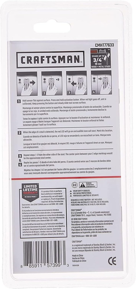 Stud Finder, 3/4-Inch Depth (CMHT77633)