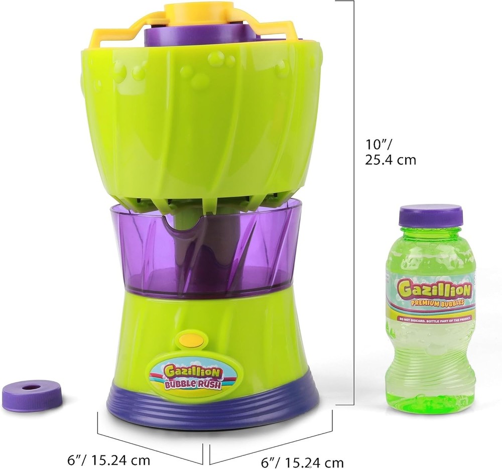 Ultimate Outdoor Bubble Machine - No-Spill Design & 8 oz Solution for Ages 3+