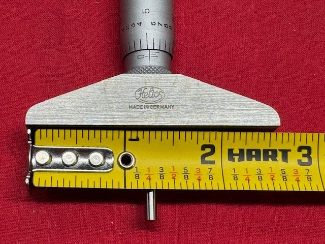 Helios 0-3" Depth Micrometer Vintage - Never Used!