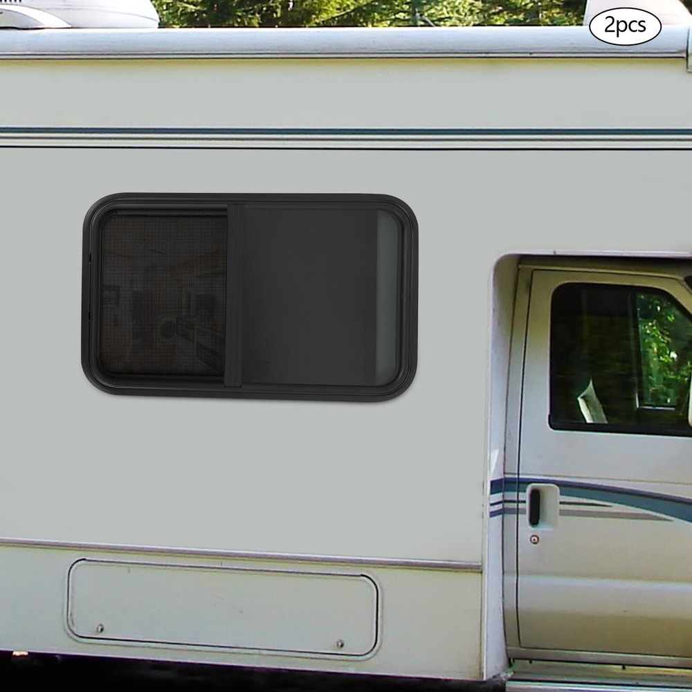 2 PCS RV Window Black Rectangular RV Windows RV Vertical Slide Window Modern