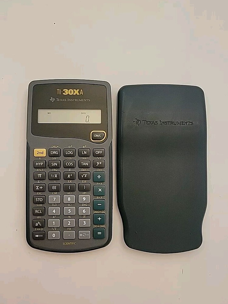Texas Instruments TI-30Xa Scientific Calculator with slide case Tested