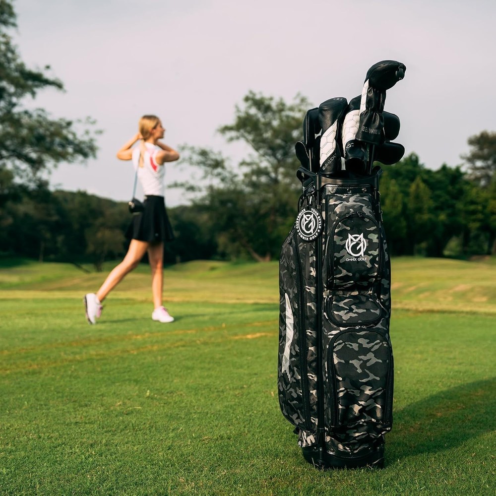 14-way Full Length Omnix DIY interchangeable Outer Shell GOLF Cart Bag Blk Hawk
