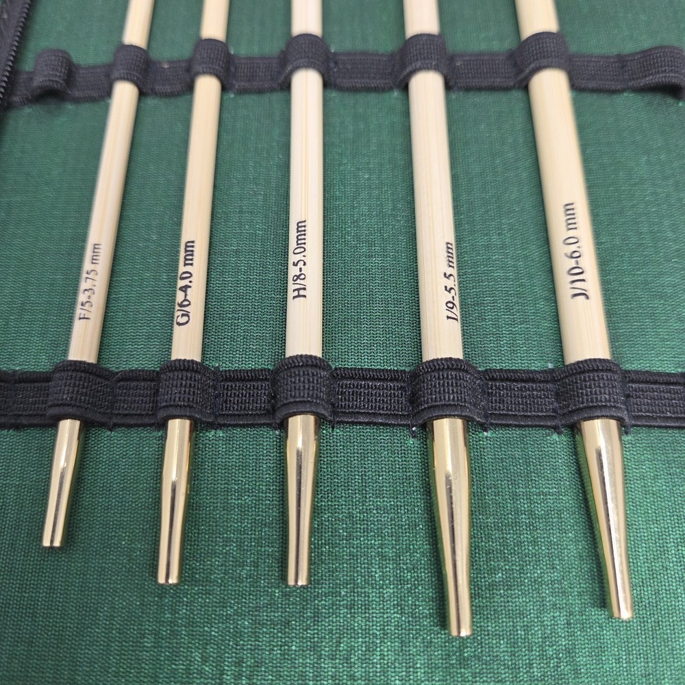 Knitter's Pride Interchangeable Crochet Hooks with Case Missing 3 Hooks READ