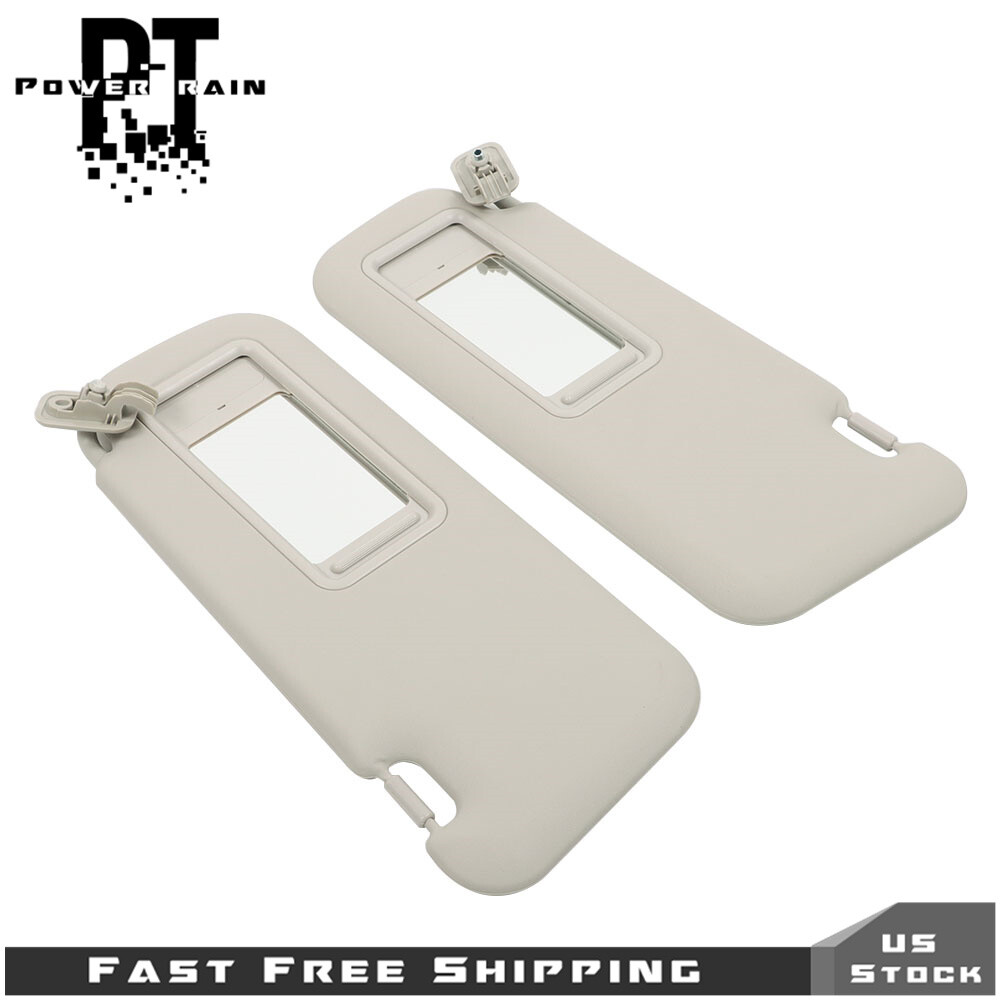 For 2010 2011 2012 2013 Mazda 3 Pair Sun Visor Driver And Passenger Side Gray