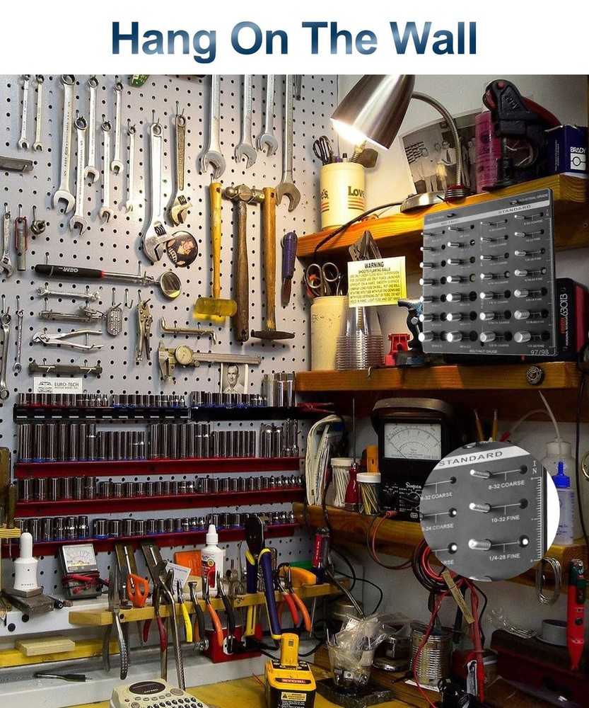 Thread Checker, Bolt Identifier Board, Bolt and Nut Thread Checker,14 Metric ...