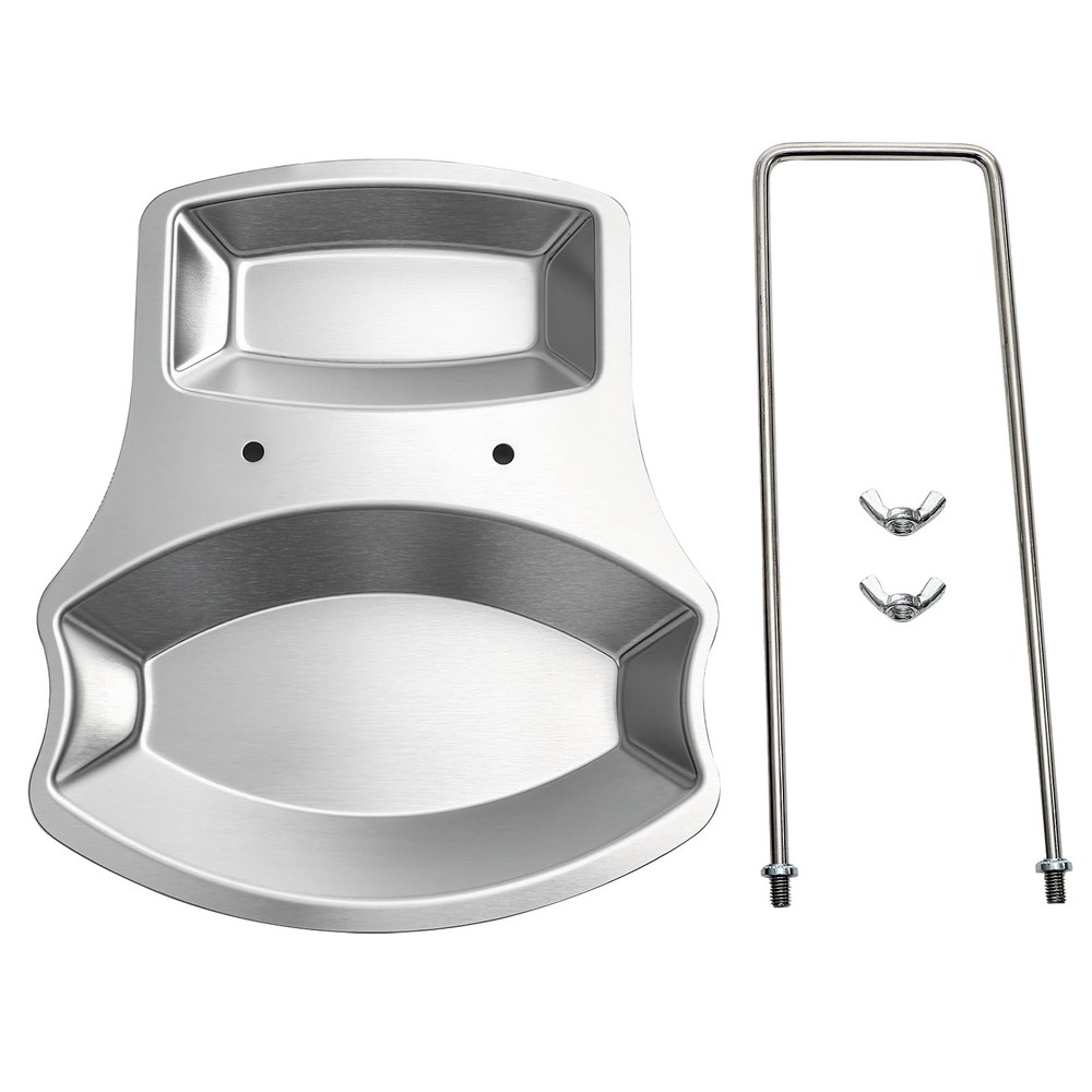 Lawei 3 Pack Lid and Spoon Rest - Pot Holders Stainless Steel Pan Silver