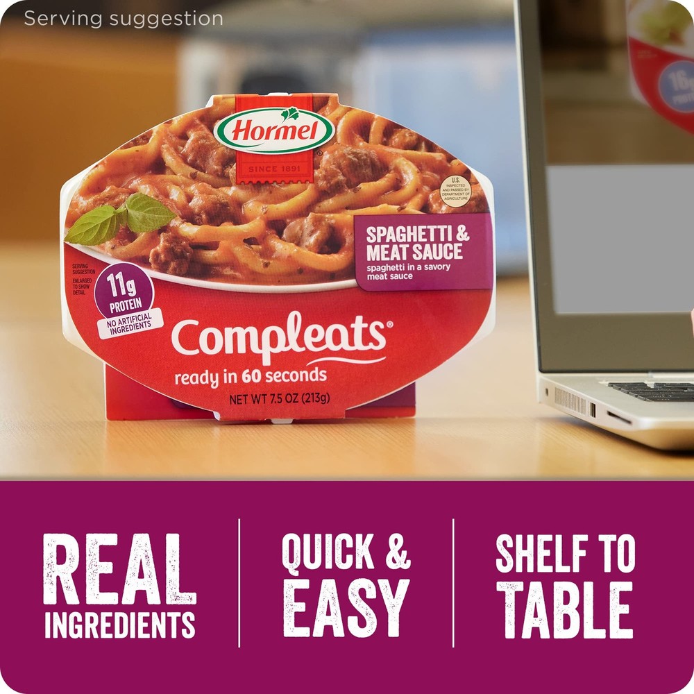 Spaghetti & Meat Sauce Microwave Tray, 7.5 oz. (7 Pack)