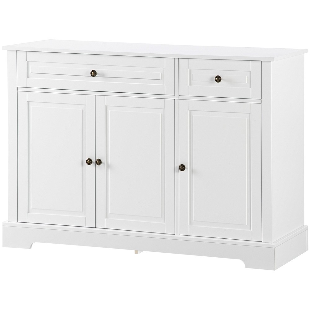Modern Sideboard Buffet Cabinet with Storage Cupboards and Drawers White