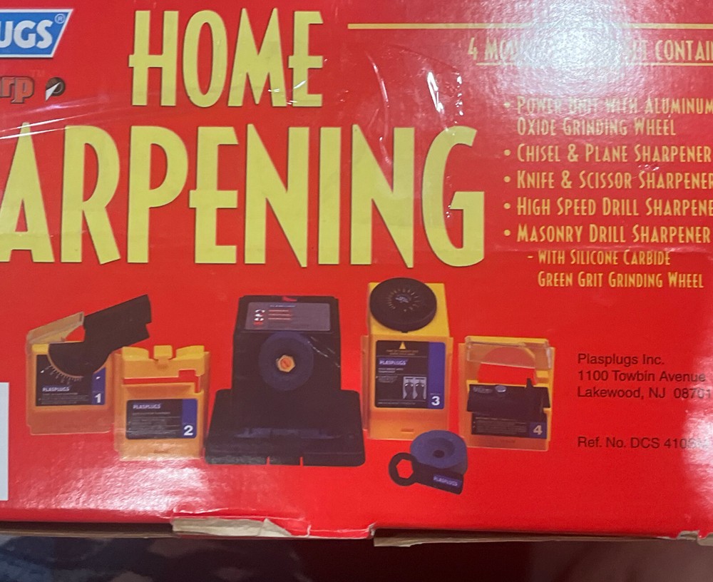 Plasplugs Ultrasharp HomeE Sharpening Kit w/tools, knives,drillbits & VCR video
