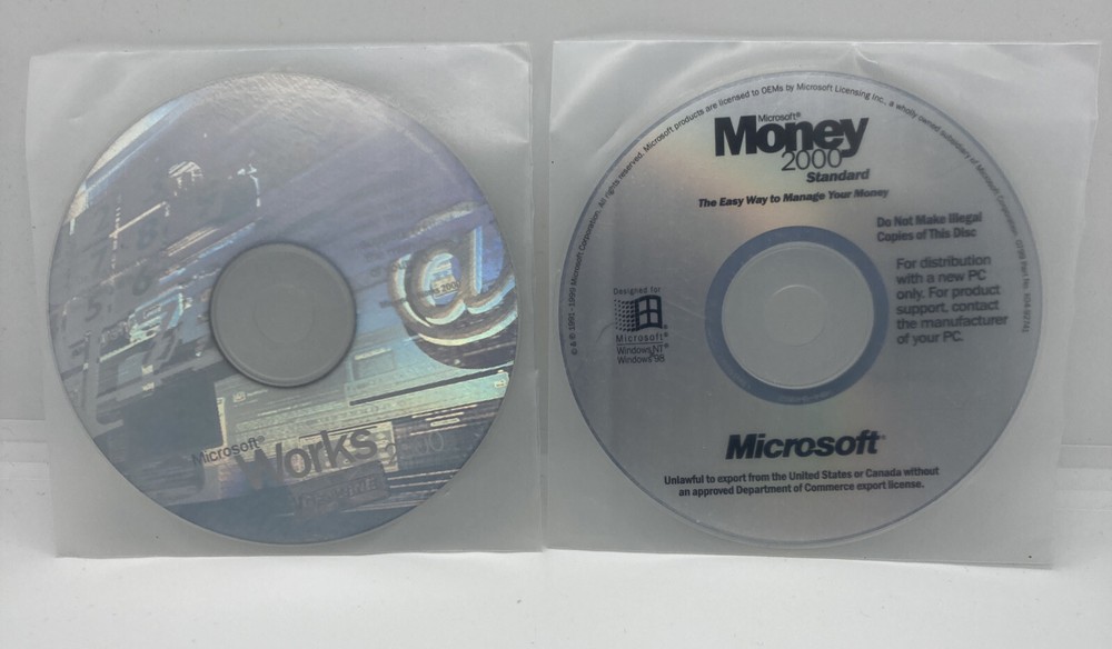 Microsoft Works 2000 And Money 2000  CD-ROM PC