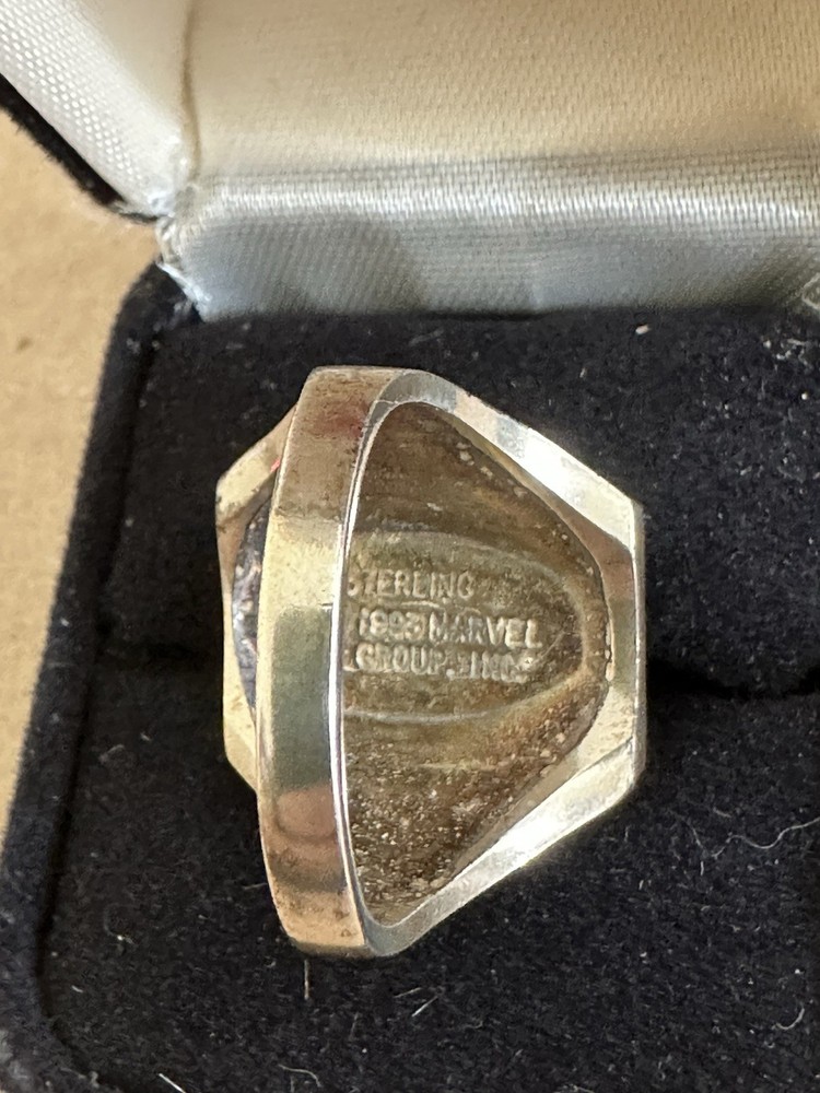1993 RARE Spider-man Sterling Silver Ring Marvel Comics Planet Studios Size 11