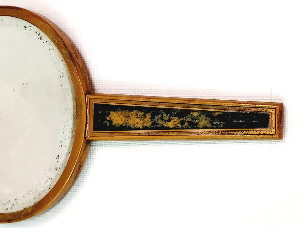 Antique Elgin American Brass Hand Mirror