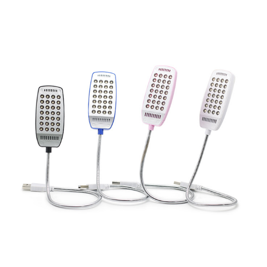 2pcs Mini LED Flexible Book Light USB Night Light Desk Computer Reading Light