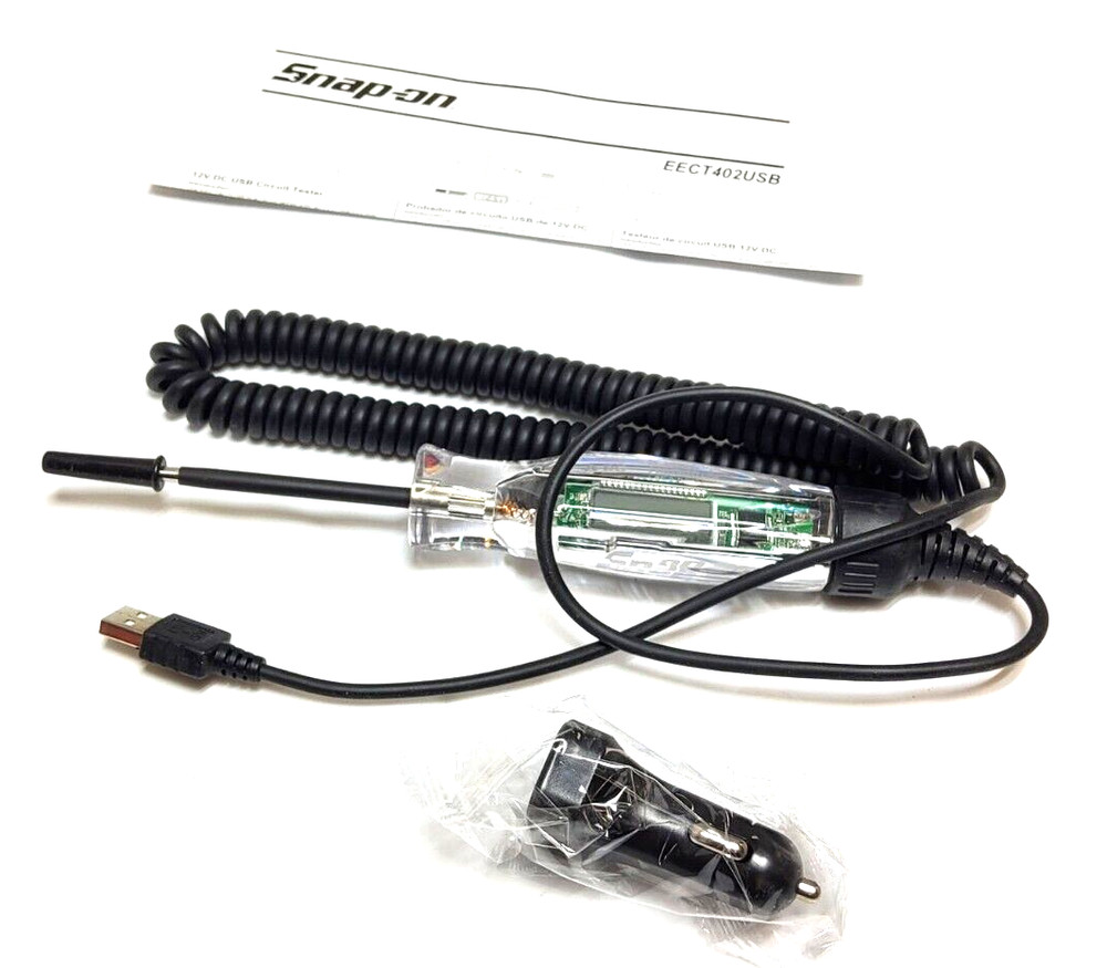 New Snap-on™ EECT402USB 12 V Digital Display Circuit Tester with USB Plug