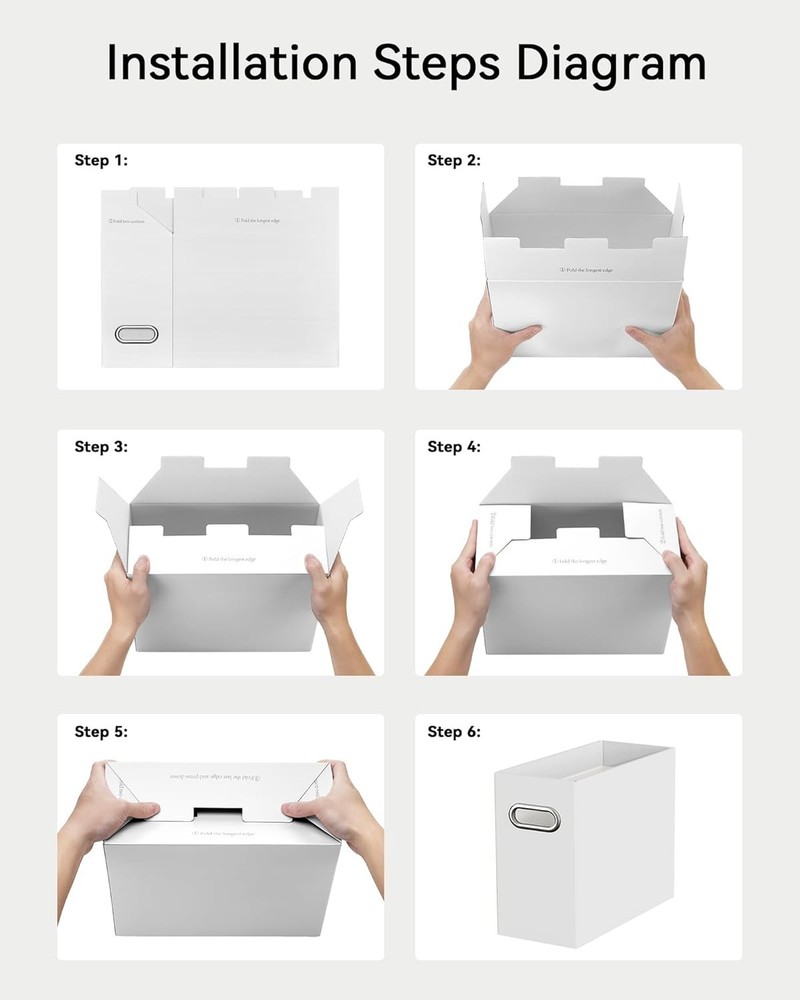 Versatile 2-Pack File Organizer Boxes for Letter Size Folders - Modern Design