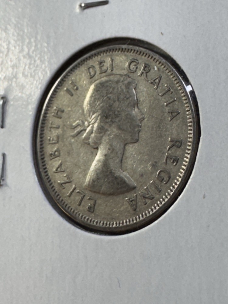 1960 Canada 25 Cents Silver Coin