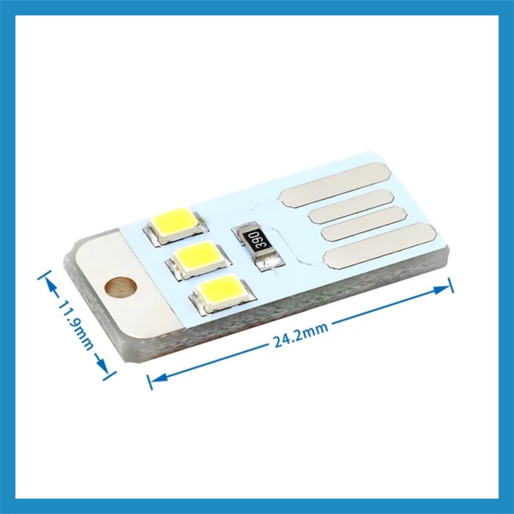 10 Ultra-Thin USB LED Mini Lamp Modules - for Emergencies, Night Light, Projects