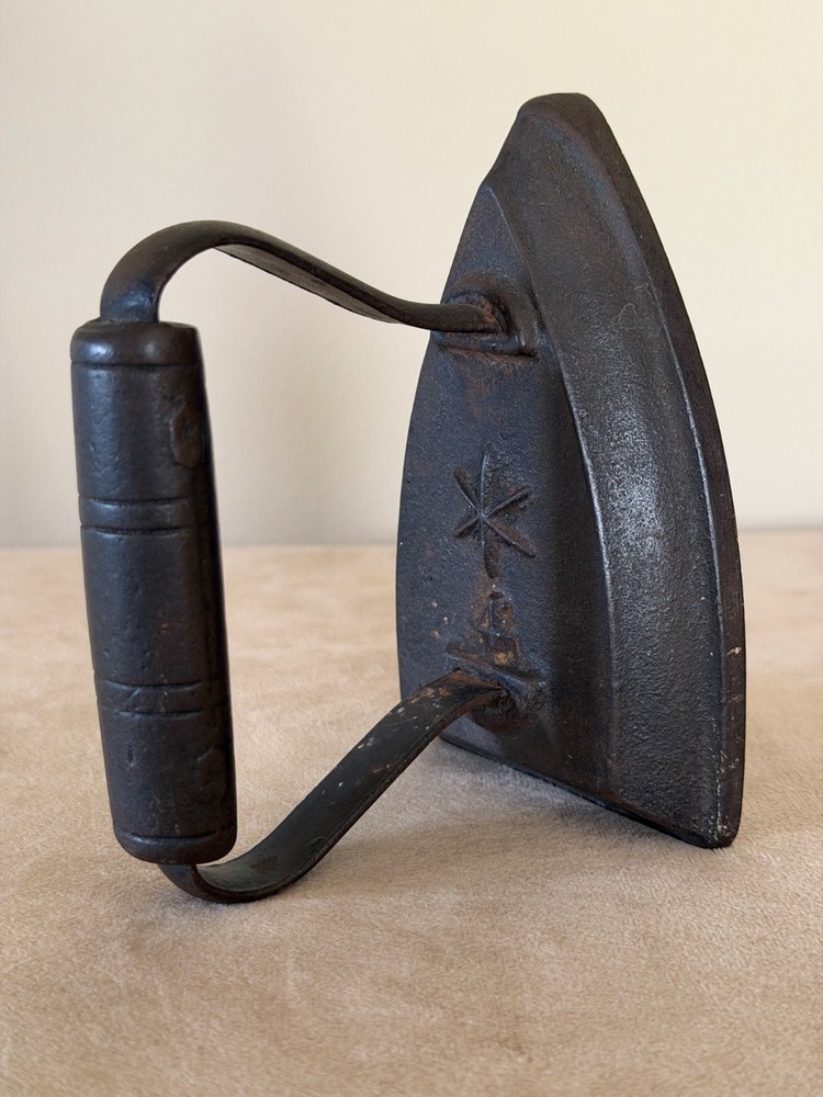 Antique Cast Sad Iron Flat Iron Star #4