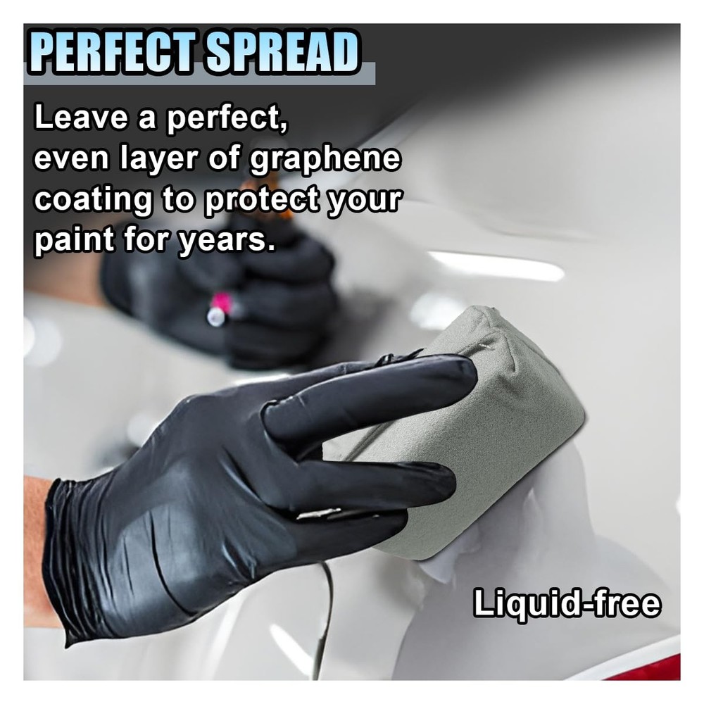 Suede Microfiber Applicator Pad, Ceramic Coating Sponge 2PCS, Gray