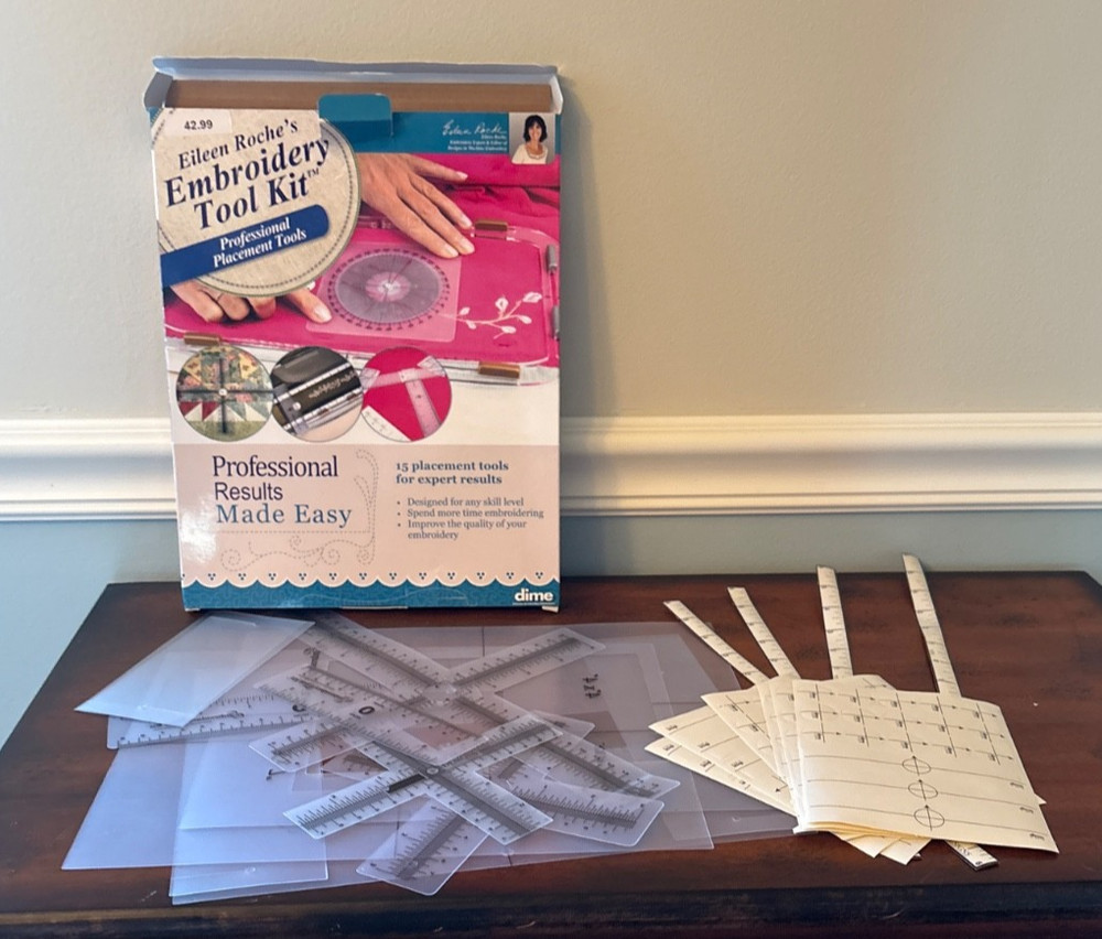 Eileen Roche Embroidery Tool Kit Machine Embroidery Placement Tools Incomplete
