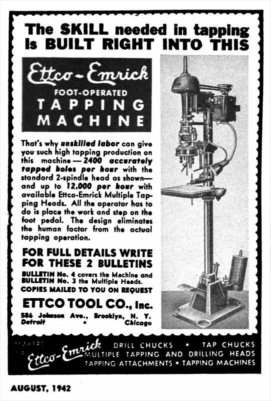 Ettco Tapping Machine Press Round 5" Cast Iron Weight