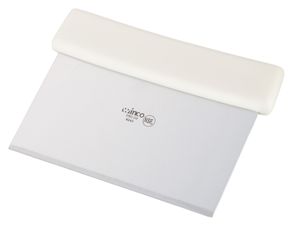 Dough Scraper, White Plastic Hdl, S/S Blade (12 Each)