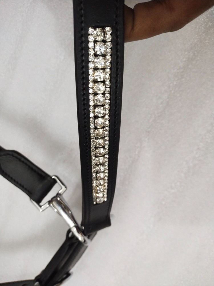 Beautiful Designer Halter White Crystal & White Padding.