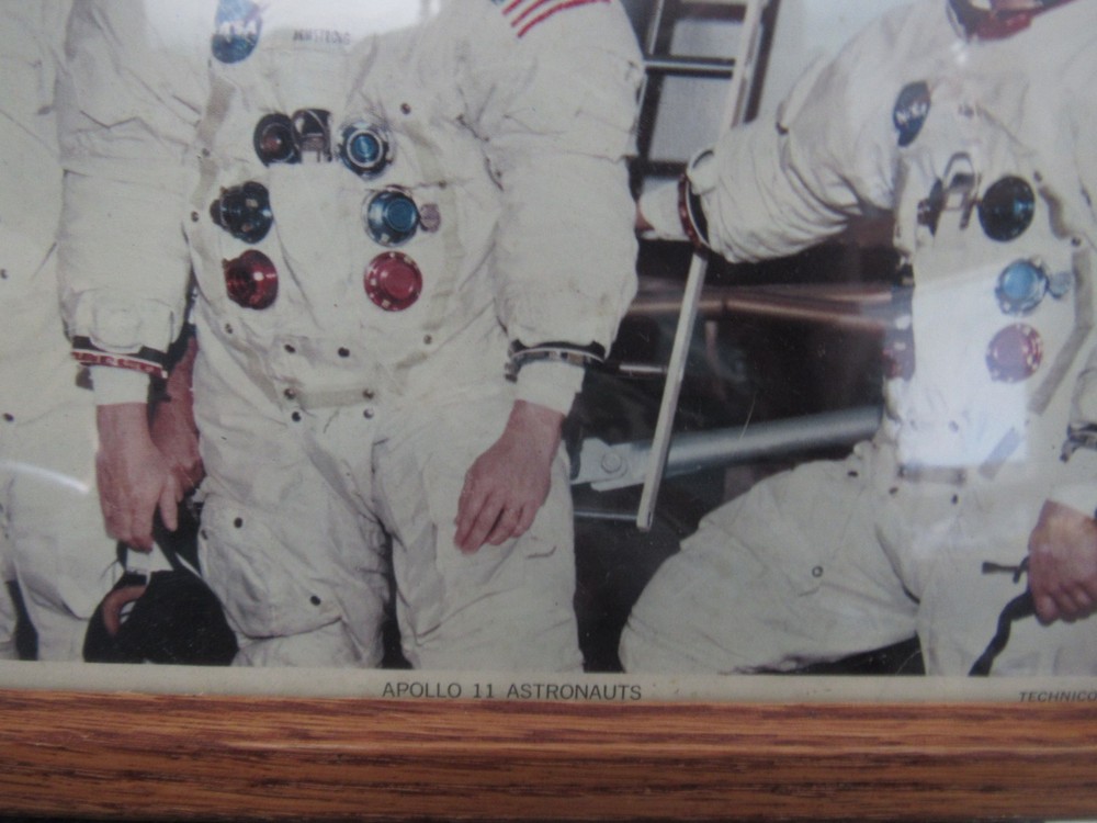 Official Nasa Issued Apollo Photo Caption Sheet, Framed Techn.