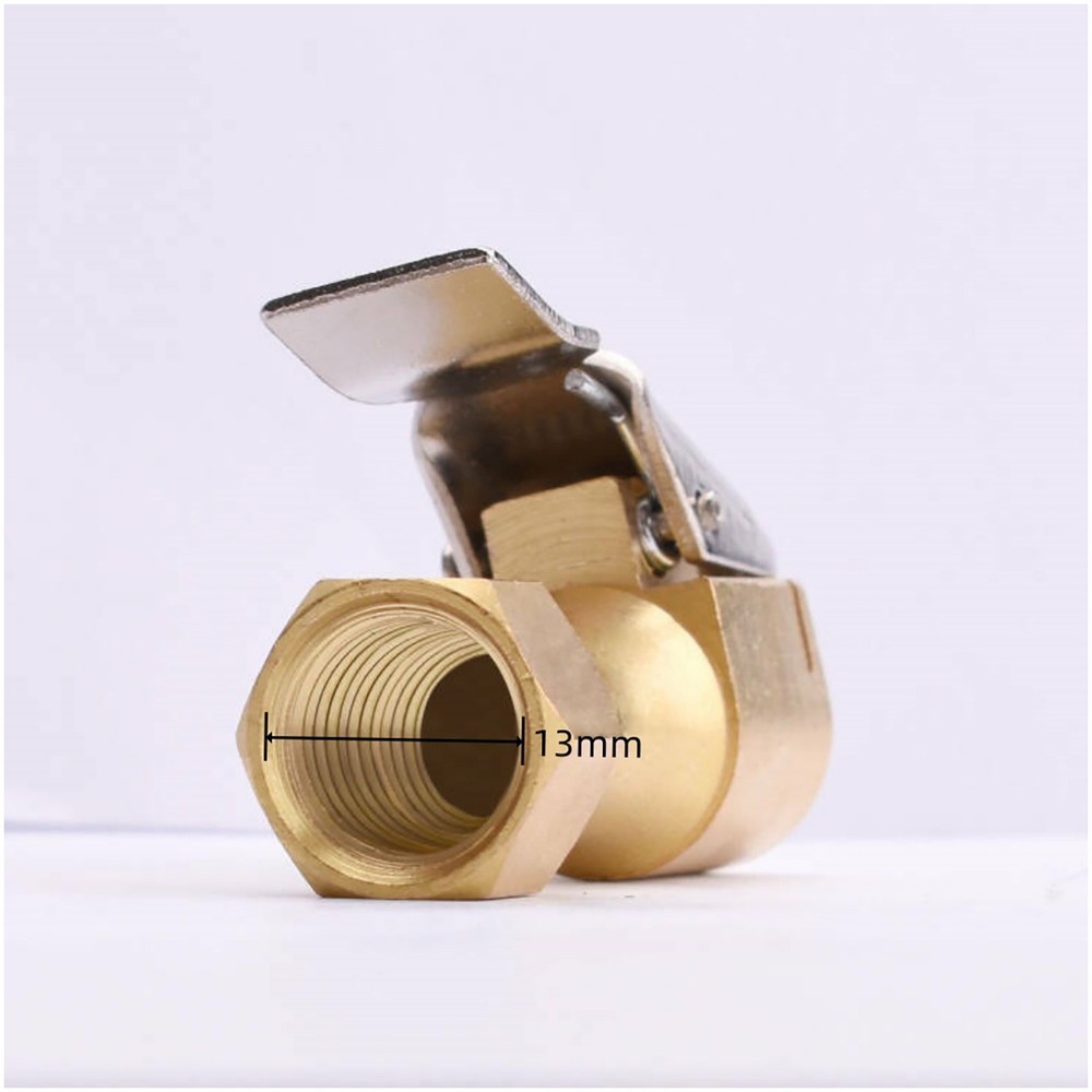 2Pcs 8mm Open Flow Air Chuck with Lock Connector Tire Inflator Valve