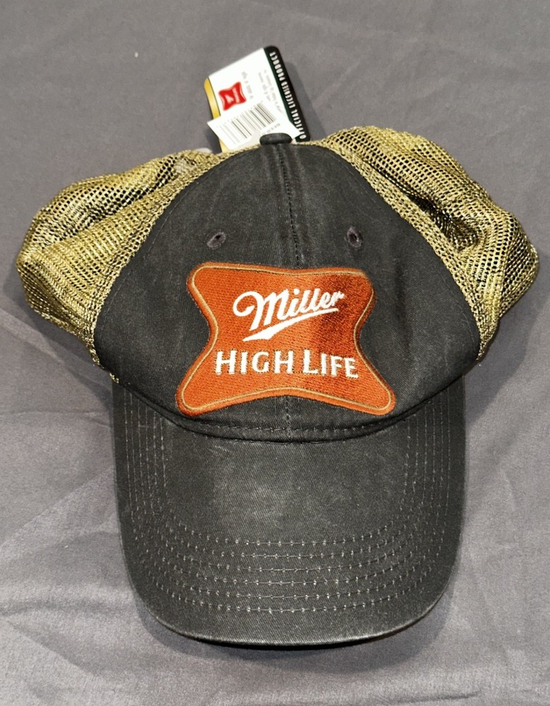 NWT Miller High Life Mesh Snapback Hat - Black