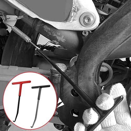 Exhaust Spring Puller Tool Motorcycle Exhaust Spring Hooks, T Shaped red +black